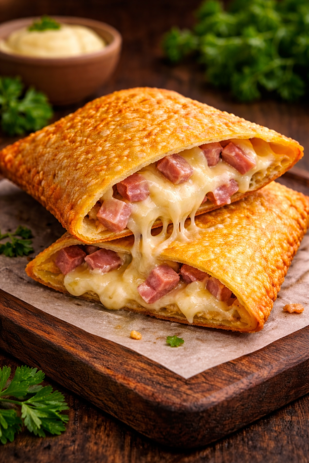 Pastel Queijo com Presunto